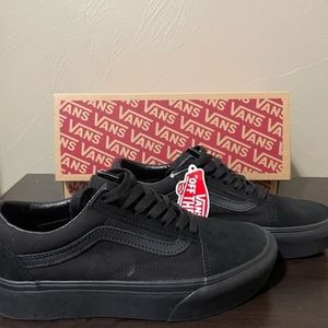 Old skool platform new black vans